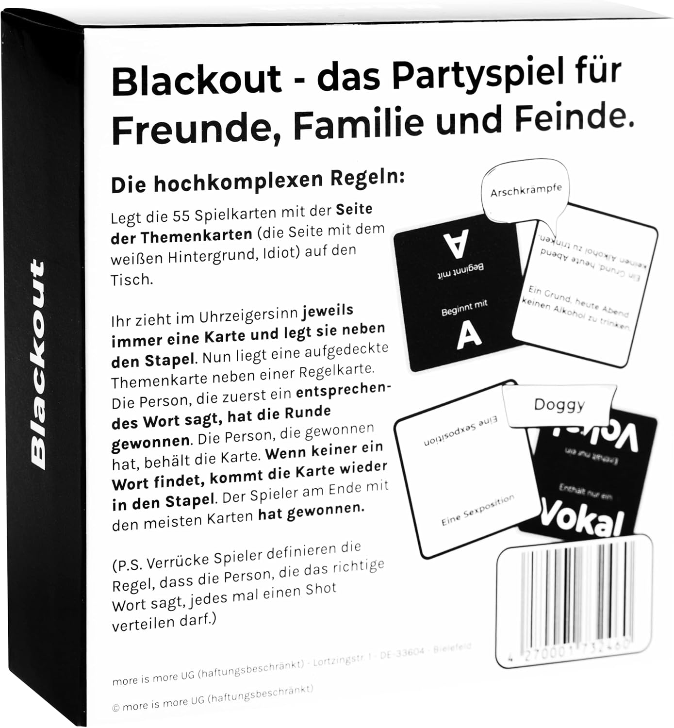 Thumbnail 6 de More is More Blackout Partyspiel 55 Karten 🎲