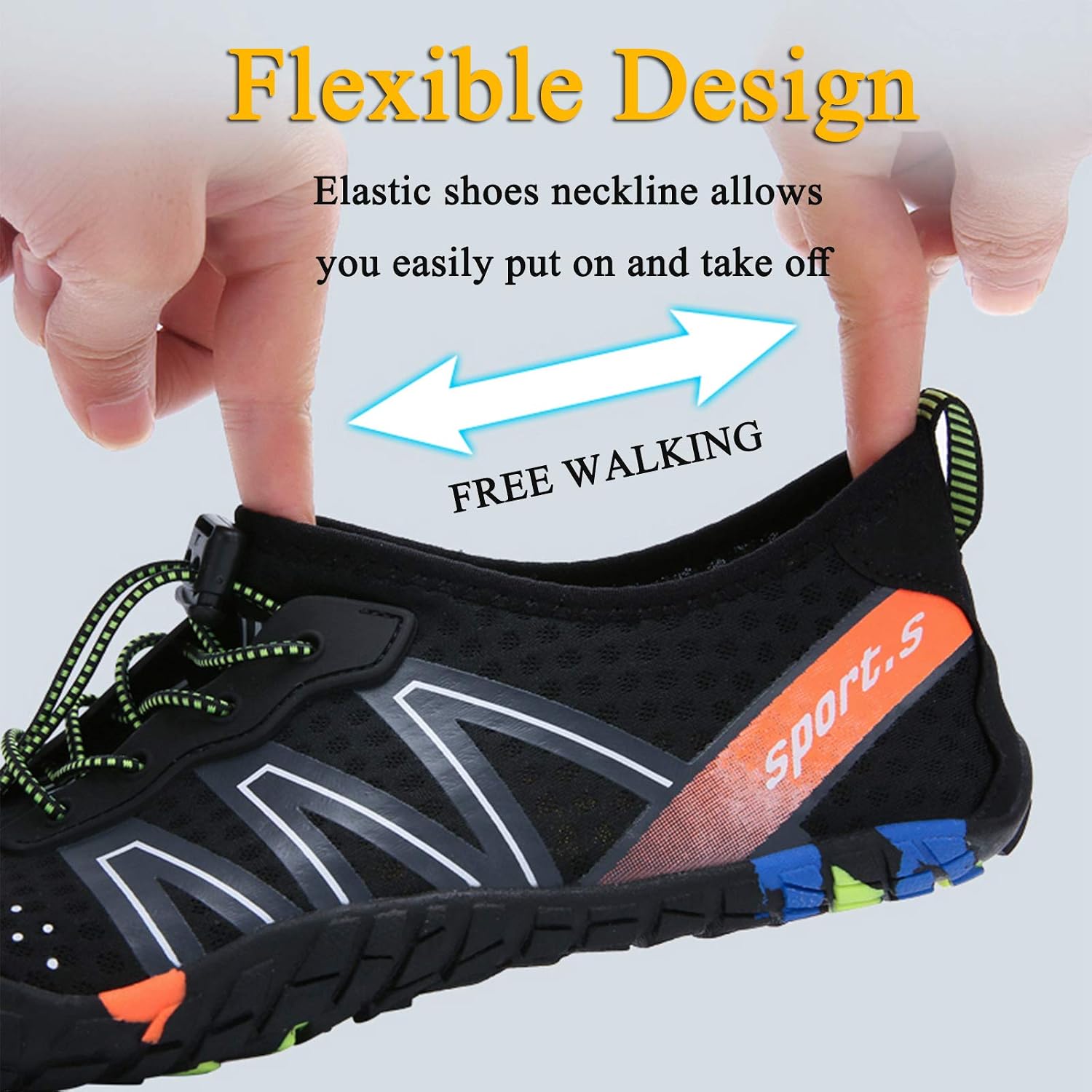 Thumbnail 5 de Water Shoes Men Women Barefoot Shoes Outdoor for Beach Aqua Swim Pool River Water Quick Dry Boating Fishing Diving Surfing with Yoga Aerobics