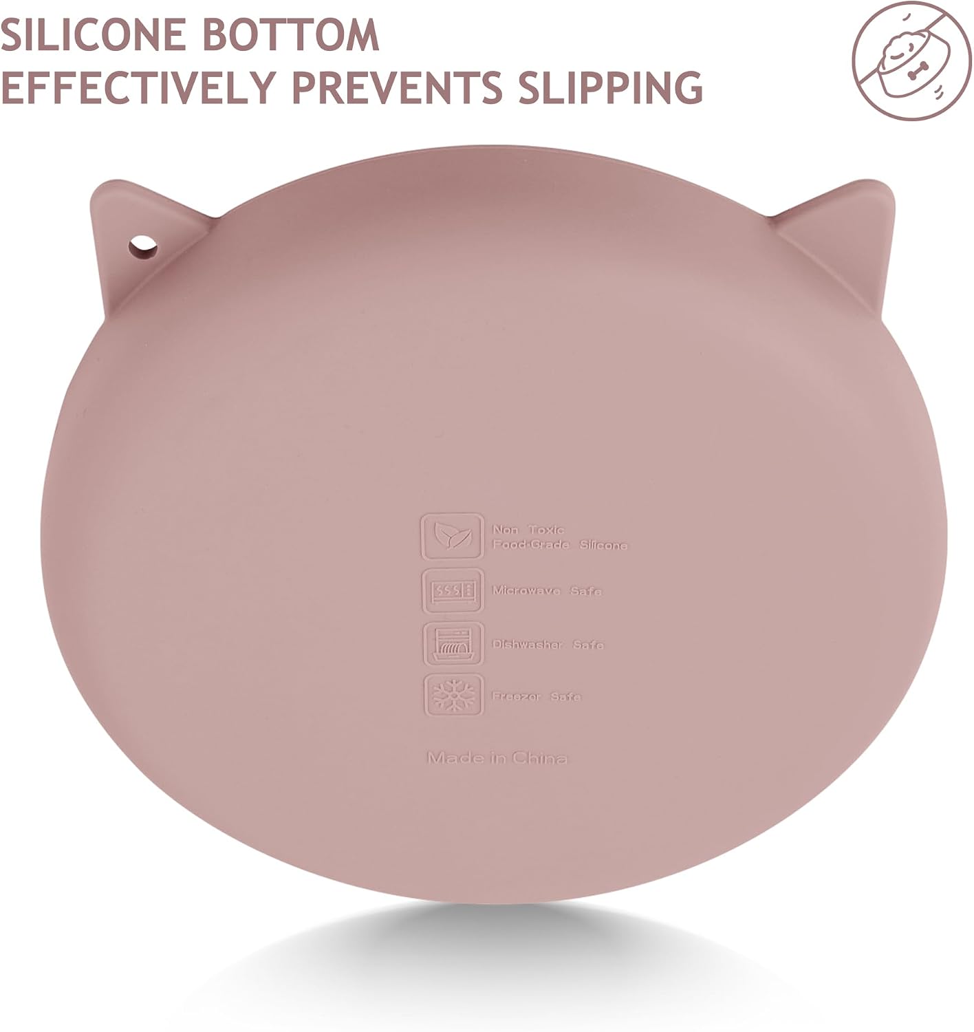 Detalle de Coomazy Anti Schling Napf für Katzen – Silikon-Slow-Feeder, rutschfest, spülmaschinenfest (Pink)
