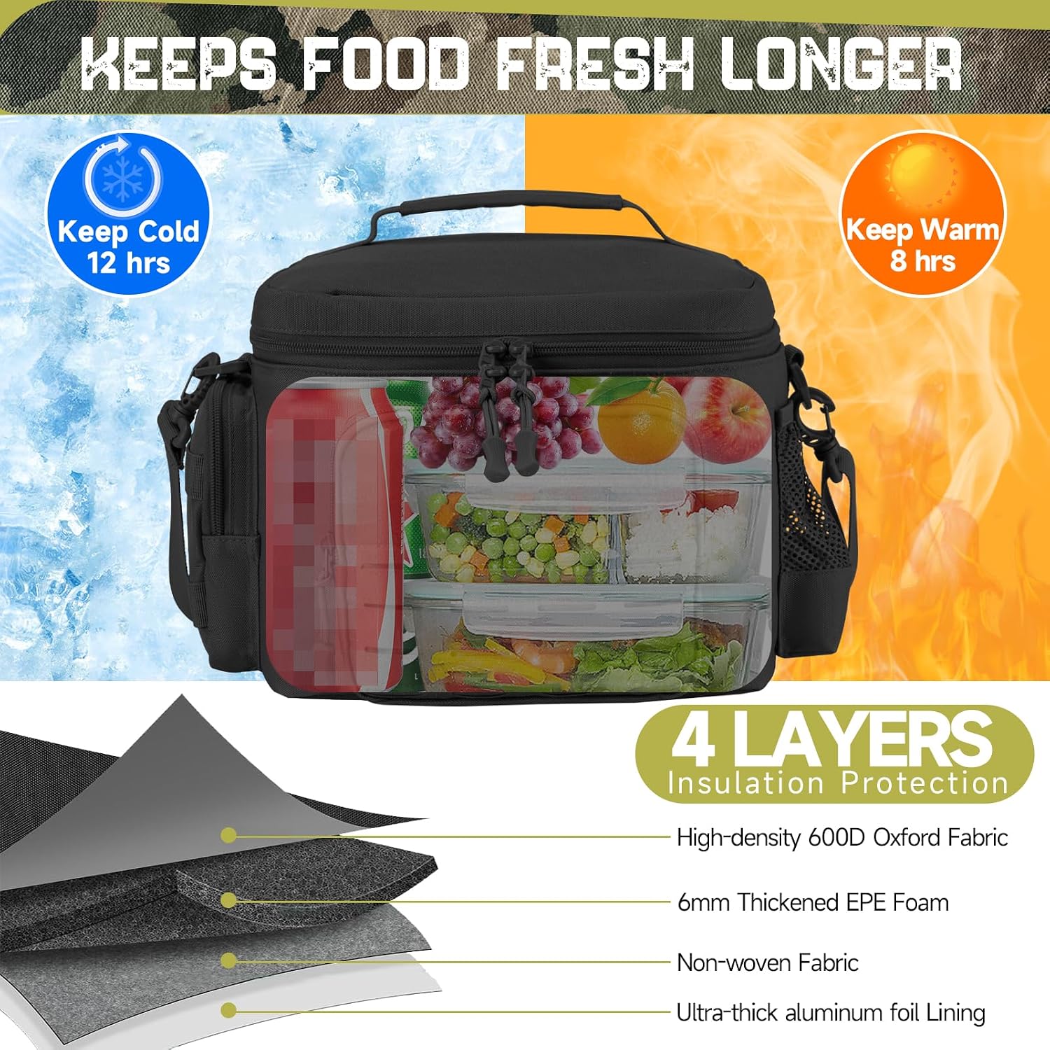 Thumbnail 3 de QT&QY Tactical Lunch Bag 13L 🍱