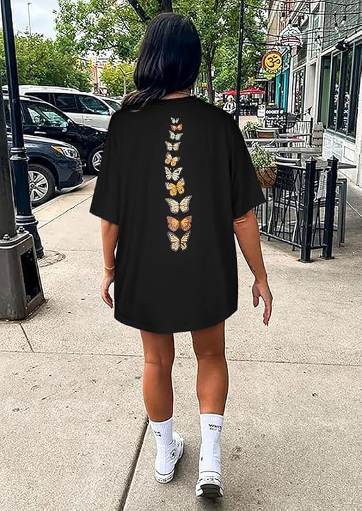 Detalle 2 de ADOREJOY Oversized Women's Graphic T-Shirt, Short Sleeve, Lightweight Fit