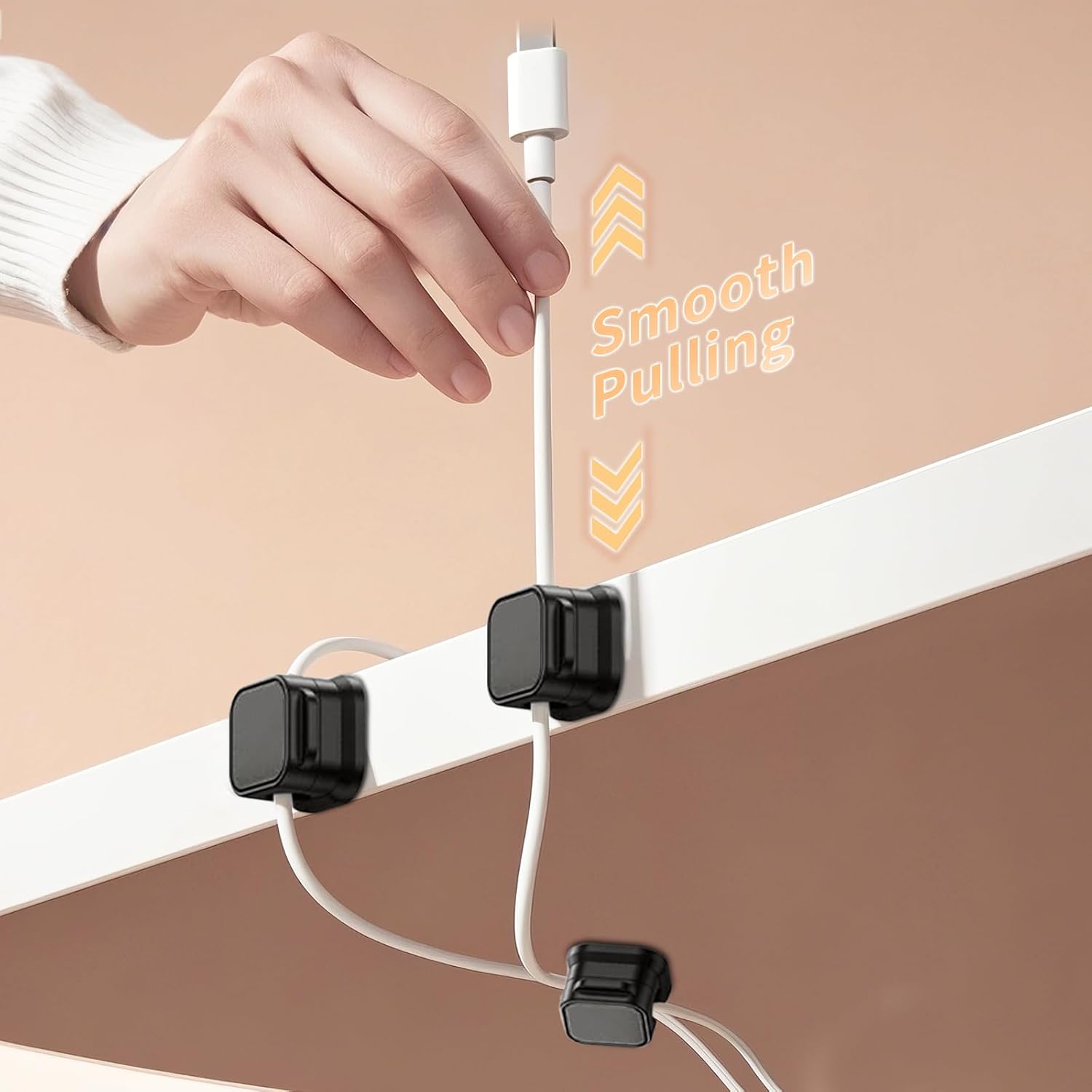 Thumbnail 2 de Motswedi Organizador Cables 5 piezas magnets adhesivo fuerte