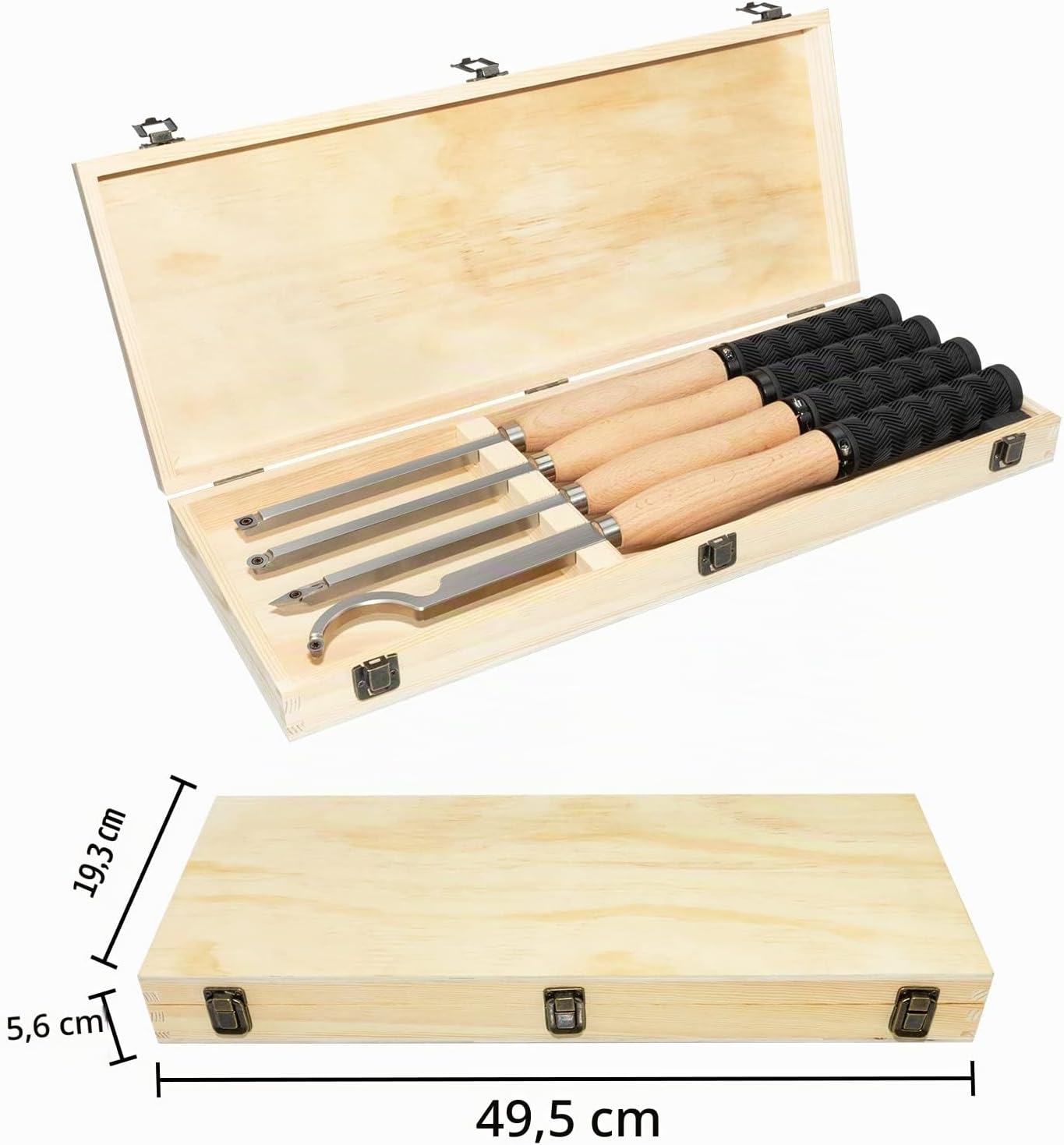 Thumbnail 5 de DEEFIINE W0404A houtdraaigereedschapsset van 46,5 cm met hardmetalen inzetstukken