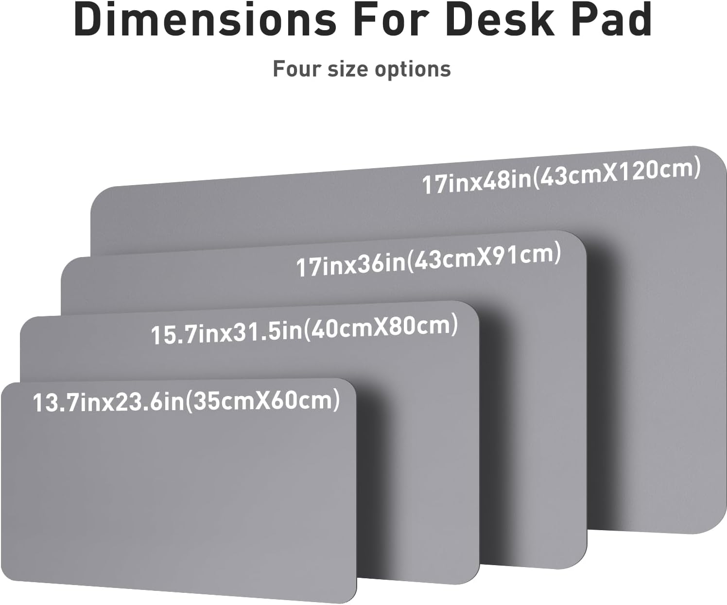 Detalle de Leather Desk Pad Protector by Aothia (80cm x 40cm) – Light Grey