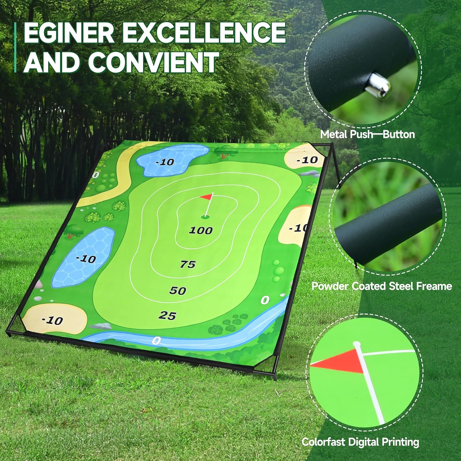 Thumbnail 4 de Sturdum Golf Chipping Game Set, 6x6ft