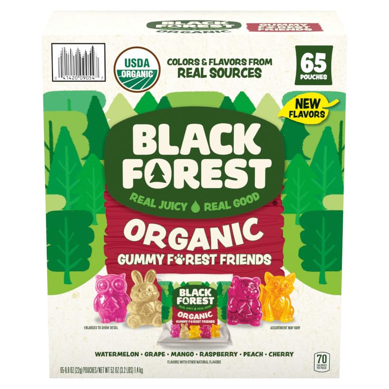 Detalle de Black Forest Organic Forest Friends Gummies, 65 Pouches, 6 Fruit Flavors
