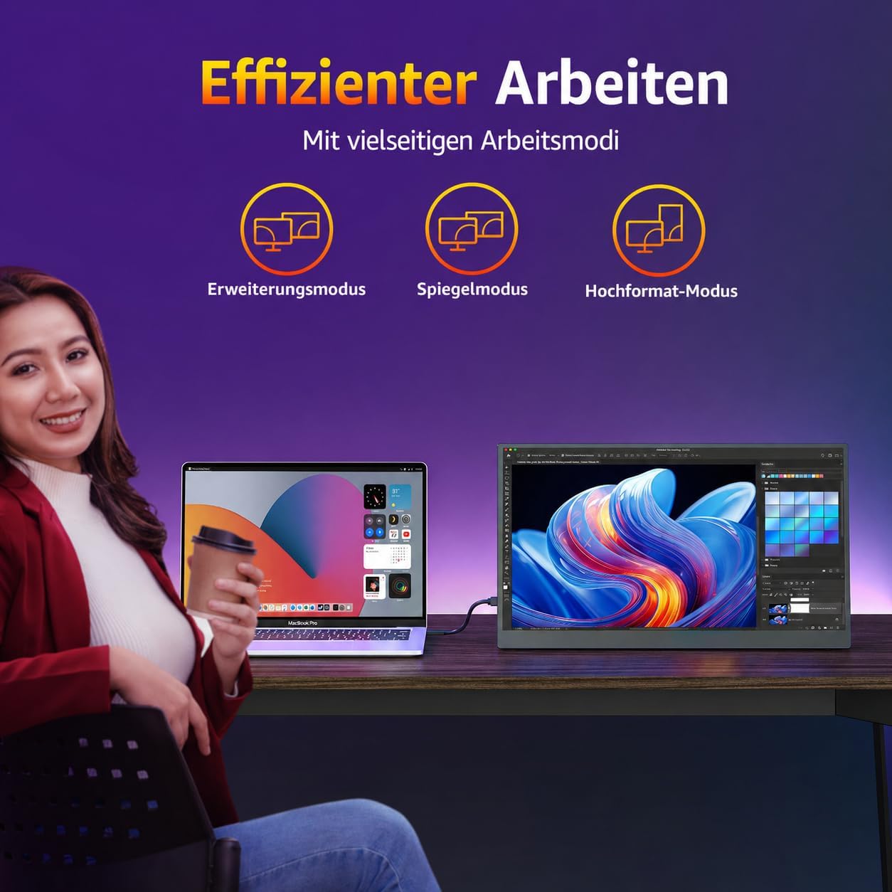 Thumbnail 6 de cocopar 18,5 Zoll tragbarer Monitor