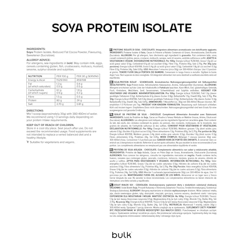 Thumbnail 5 de Bulk Isolat de Protéine de Soja – Protéine Vegan en Poudre, Chocolat, 1 kg