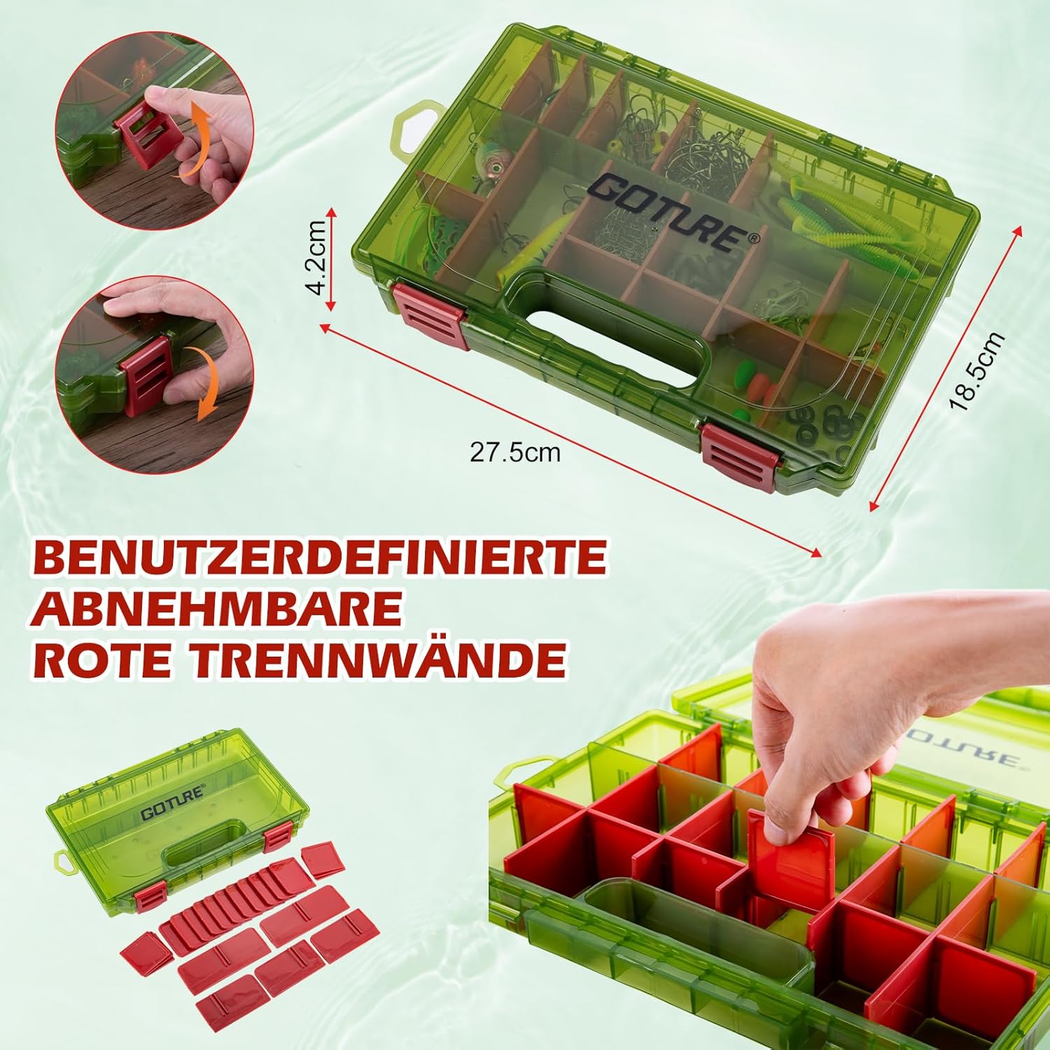 Thumbnail 5 de Goture Angelrucksack 45-Liter mit 4 Köderboxen