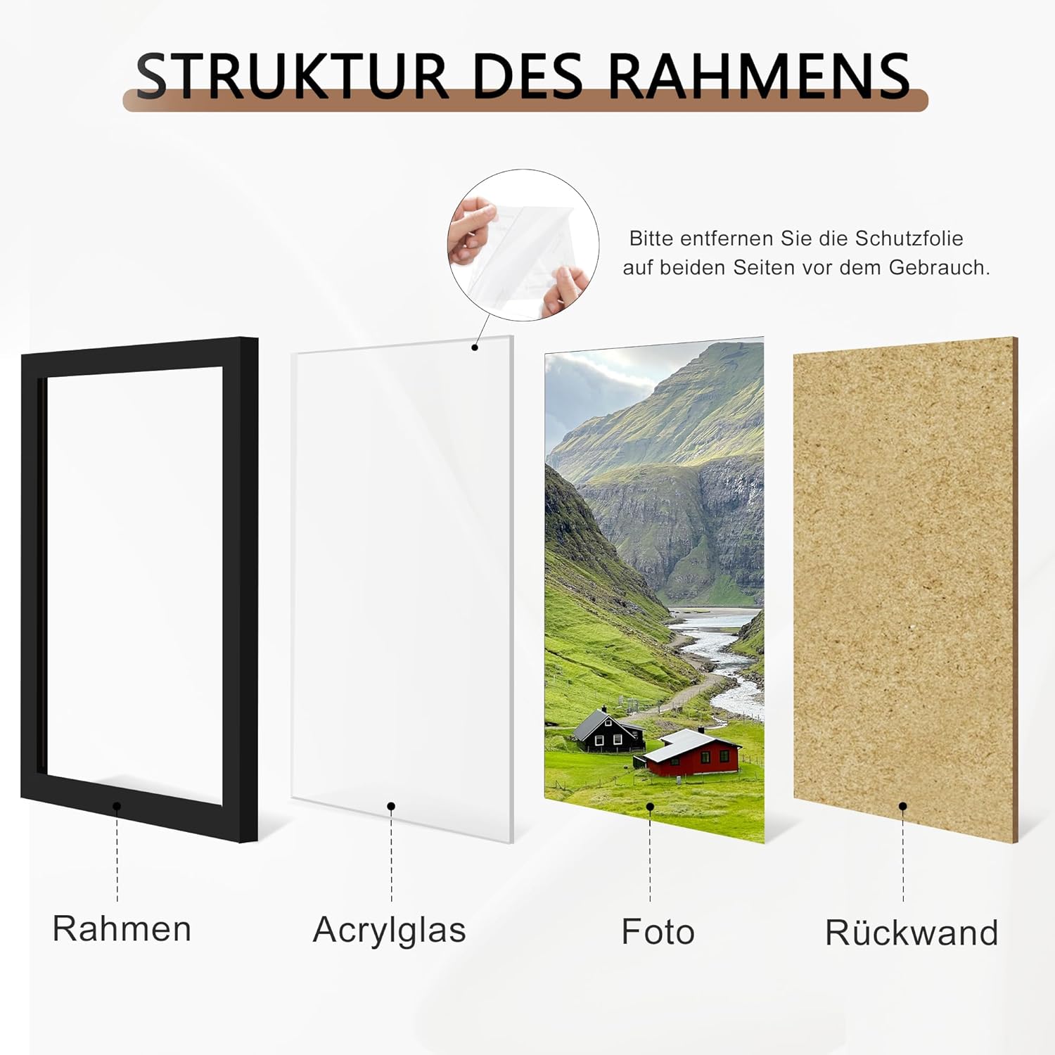 Thumbnail 3 de QPQIYIY Bilderrahmen 40x60 cm 3er Set