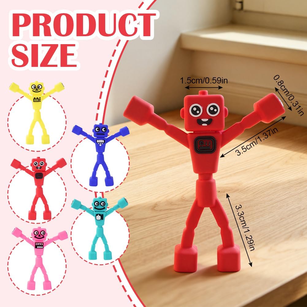 Thumbnail 1 de AUAUY 5797831 magnetische robotfiguren, set van 10 kleurrijke koelkastmagneten