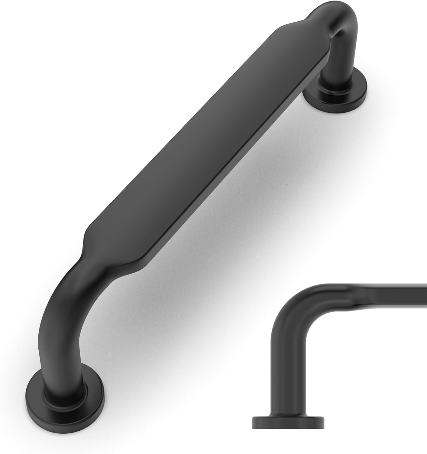 Amerdeco set di 10 maniglie mobili nere UK0071, distanza fori 96 mm