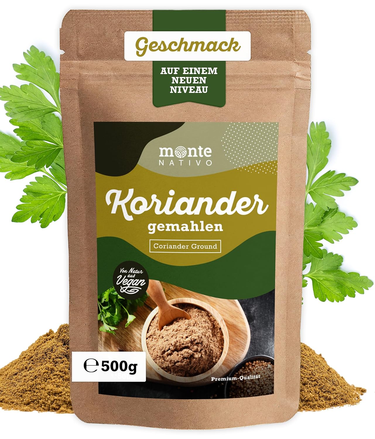 Detalle de Koriander gemahlen Monte Nativo (500 g) – Fein gemahlene Koriandersamen