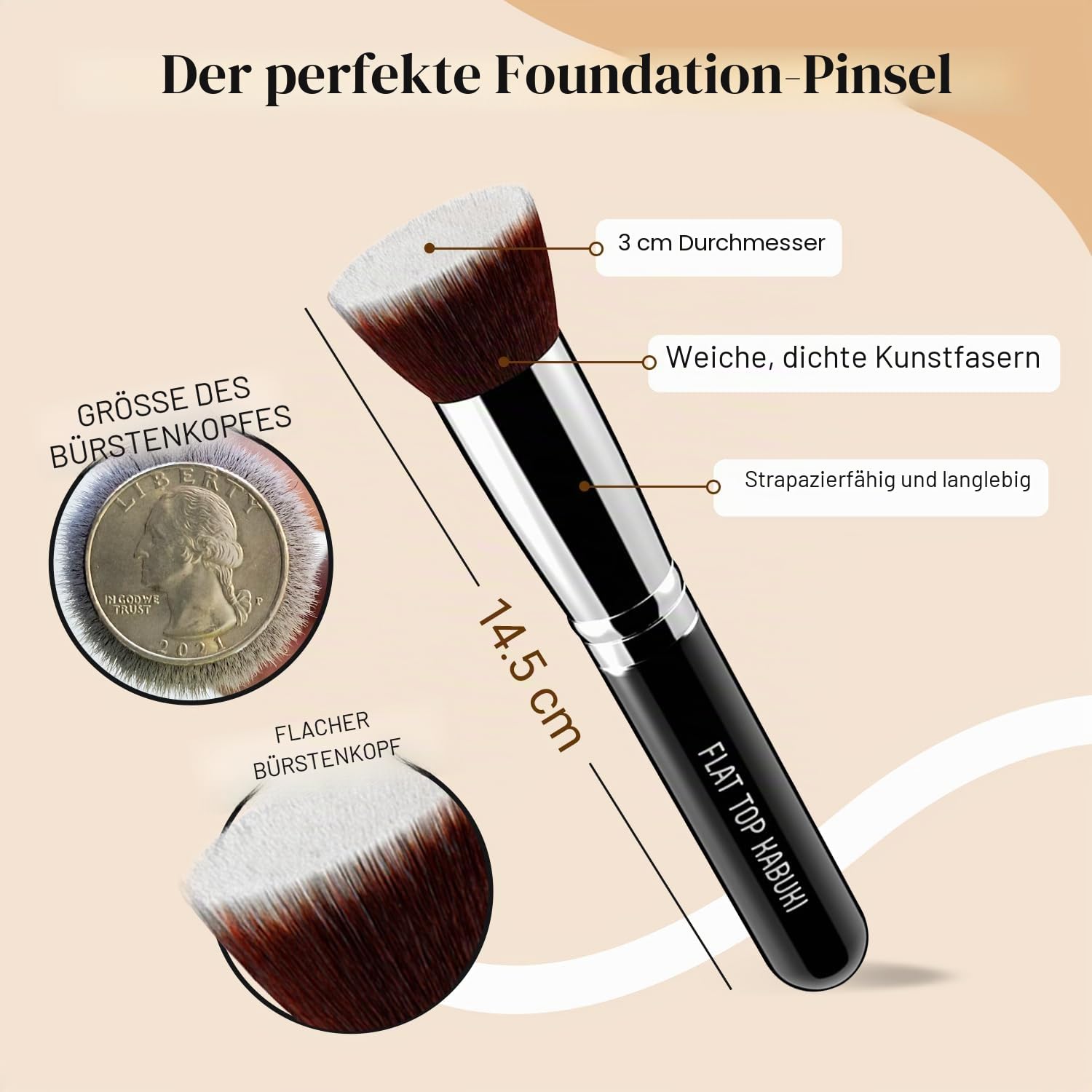 Thumbnail 1 de Keshima Foundation Pinsel Ø 3 cm 💄