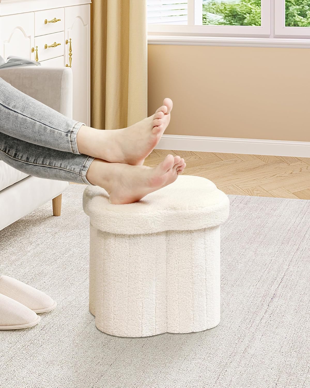 Thumbnail 3 de B FSOBEIIALEO Flower Storage Ottoman 12.6"
