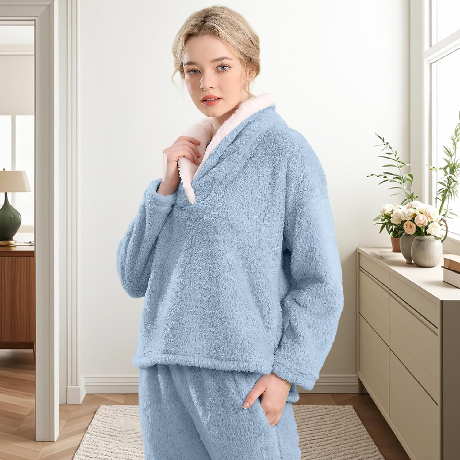 Thumbnail 5 de BOSECETA Fluffy Pajamas 2-Piece Set