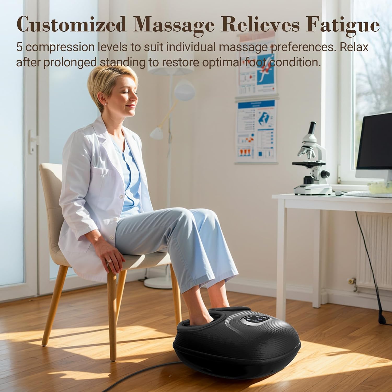 Detalle 2 de CuPiLo Foot Massager with Heat, 5 Compression Levels & Vibration (FSA/HSA eligible)
