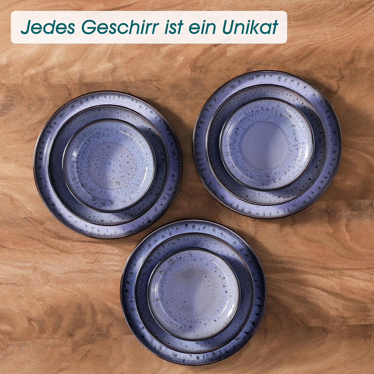 Thumbnail 6 de Steingut Geschirr-Set (AMBER) 24-tlg für 6 Personen von Vancasso – AMBER-Amber Glasur, Reaktive Glasur, spülmaschinengeeignet