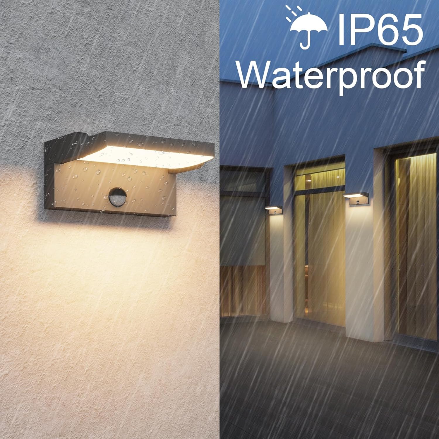 Thumbnail 5 de Klighten 24W Applique LED Extérieur/Intérieur avec Détecteur de Mouvement – Pivotante IP65