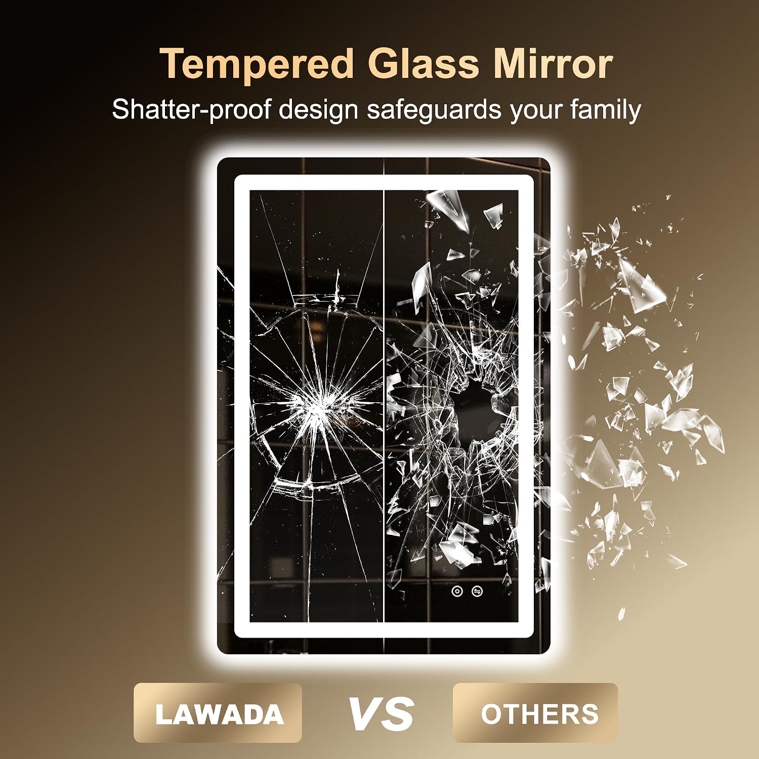 Thumbnail 6 de LAWADA LED Bathroom Mirror, 24 x 36 inches