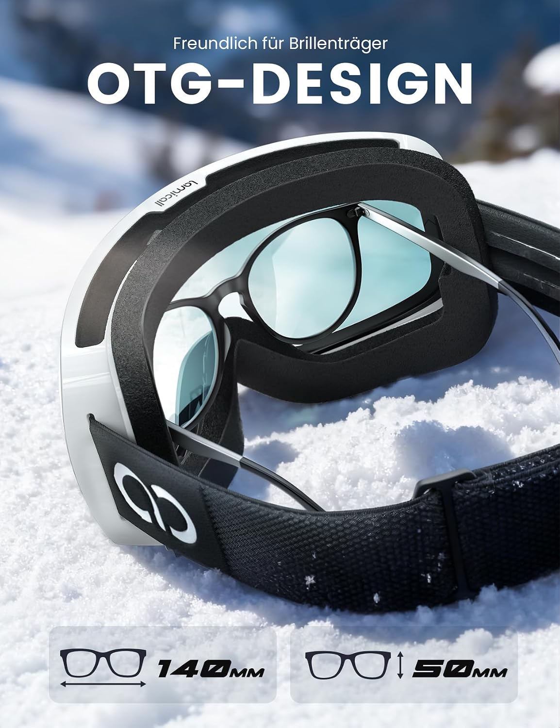 Detalle de Lamicall Skibrille OTG Anti Fog
