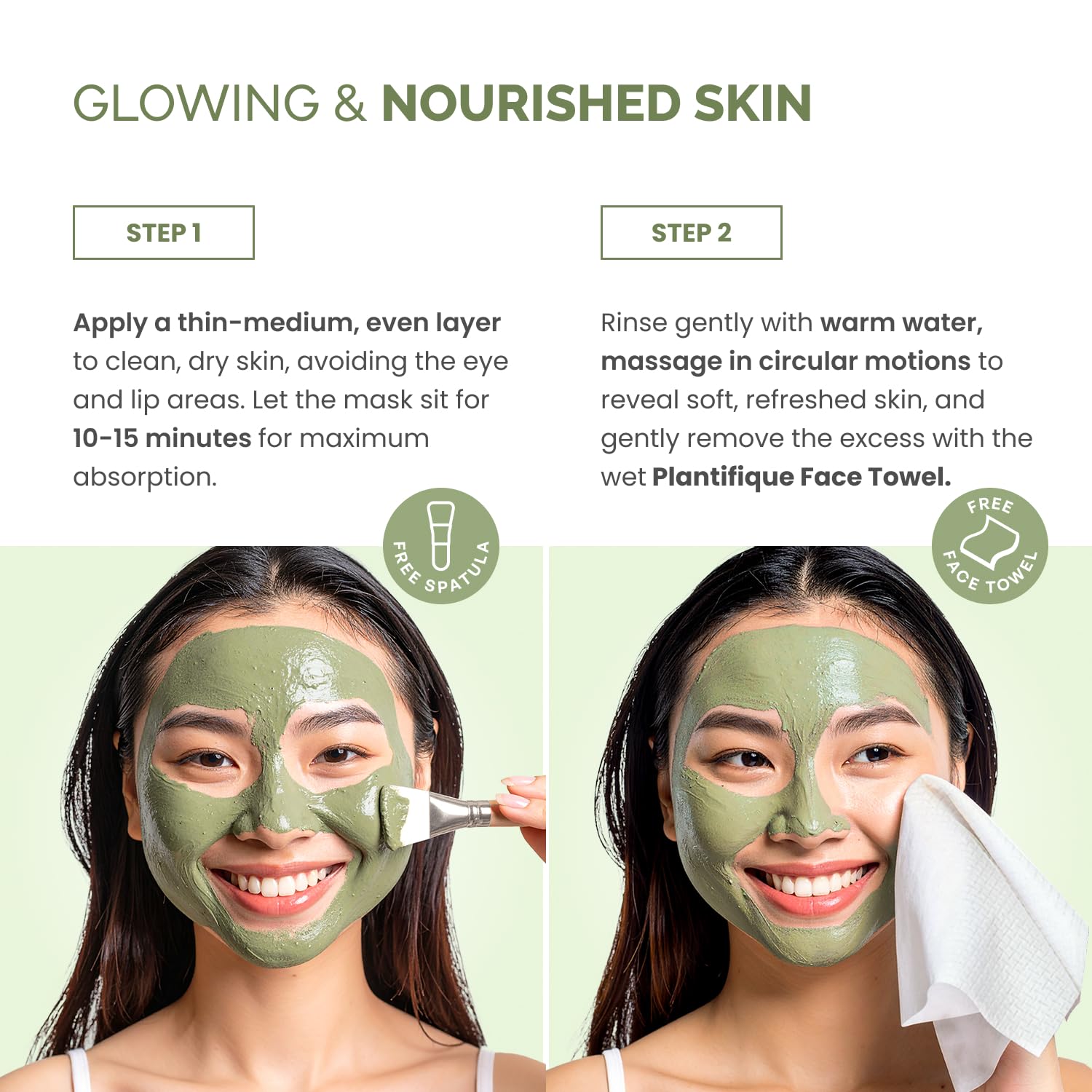 Detalle de PLANTIFIQUE Korean Skincare Clay Mask – Hydrating Avocado & Superfoods Mud Mask