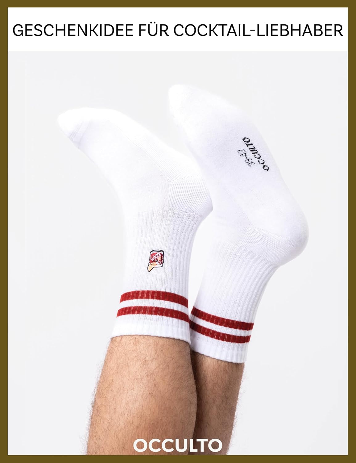 Detalle 2 de Occulto Motiv-Tennissocken Damen & Herren Summer im 3er Pack mit Streifen