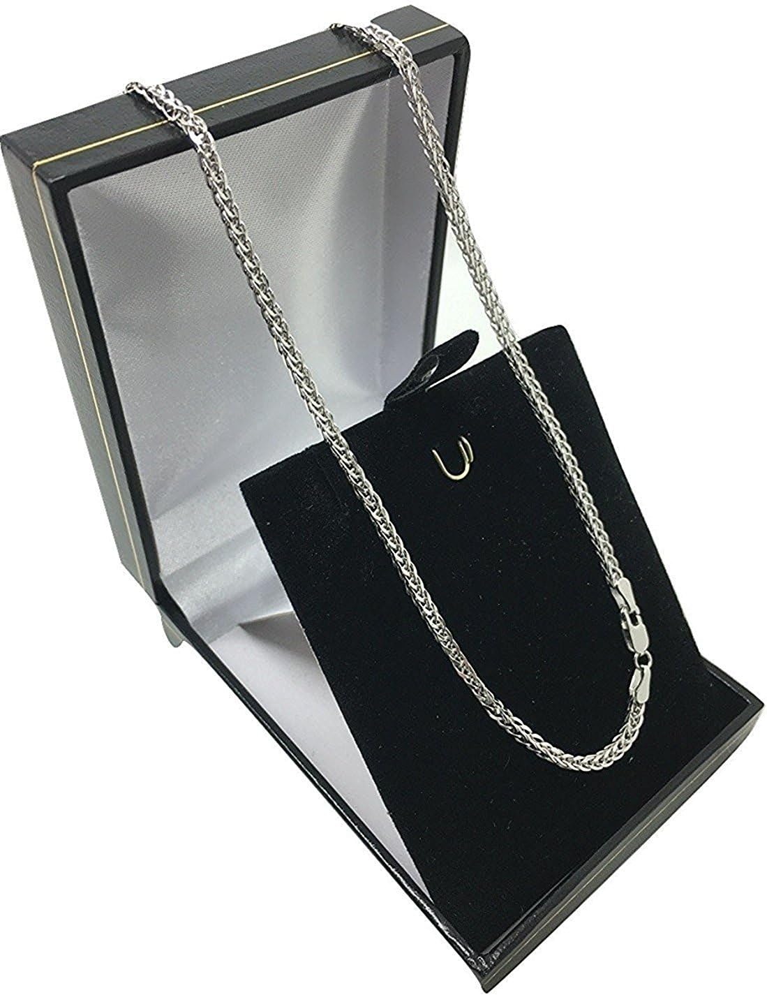 Detalle 1 de PRINS JEWELS Brillant Spiga chaîne 18 carats 750/1000 en Or Blanc — Largeur 1,40 mm, longueurs 45–60 cm