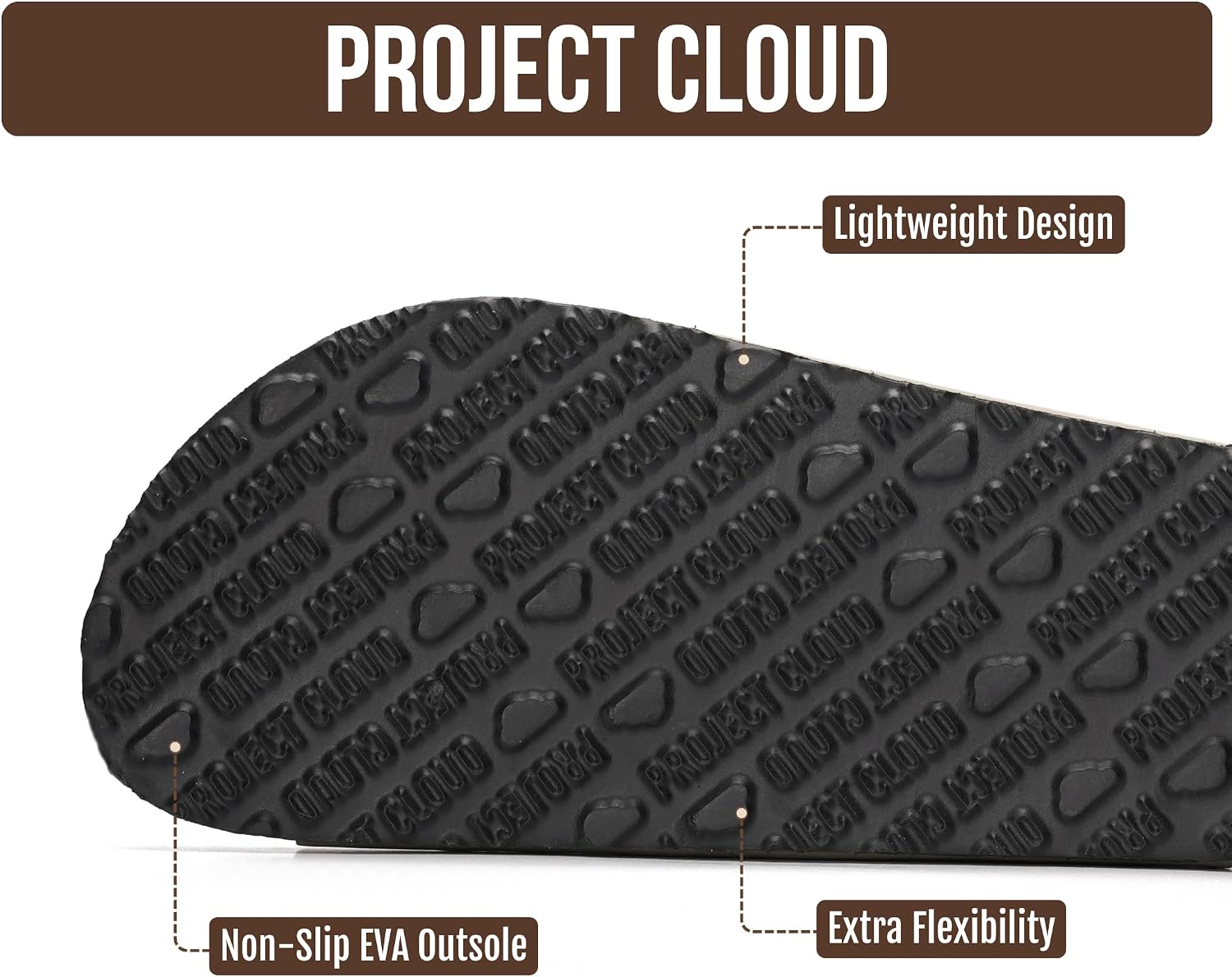 Detalle de Project Cloud Sandals: Genuine Leather Flat Sandals for Women