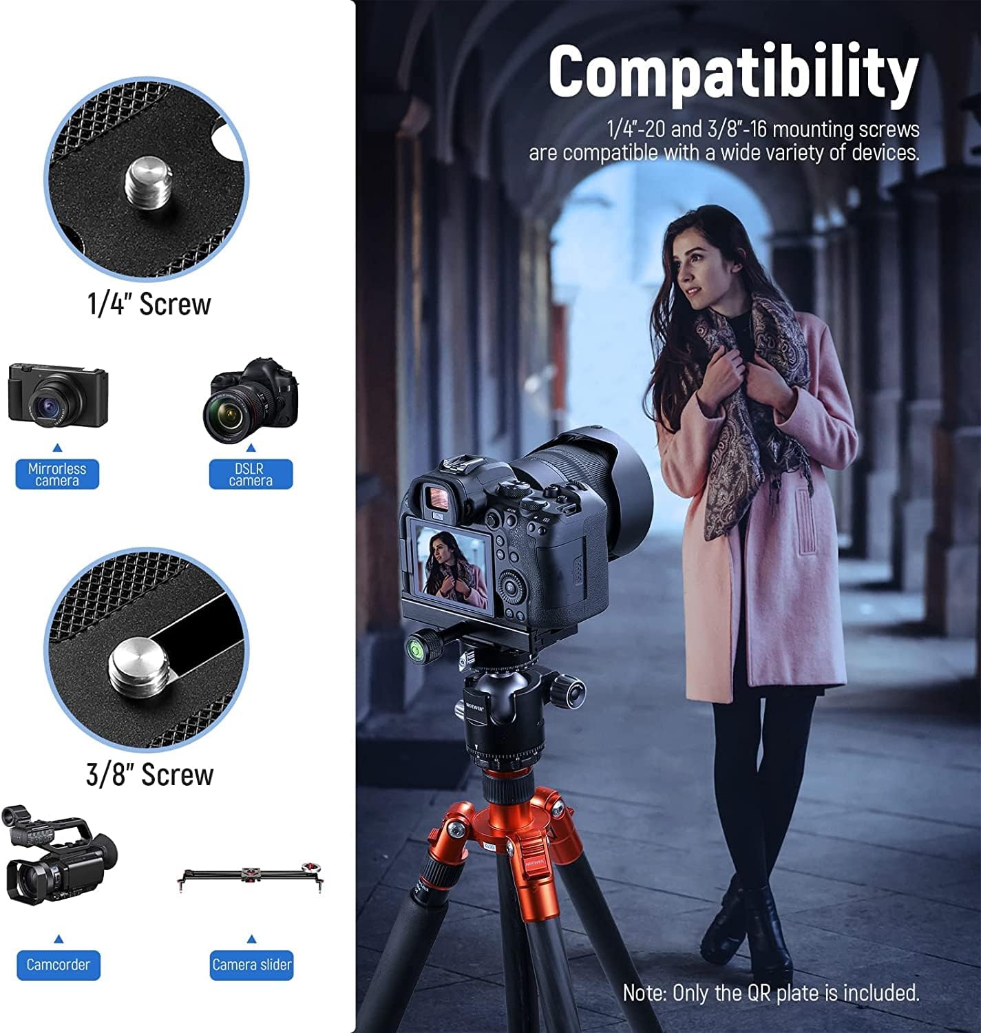 Thumbnail 2 de NEEWER 120mm QR Plate with Clamp