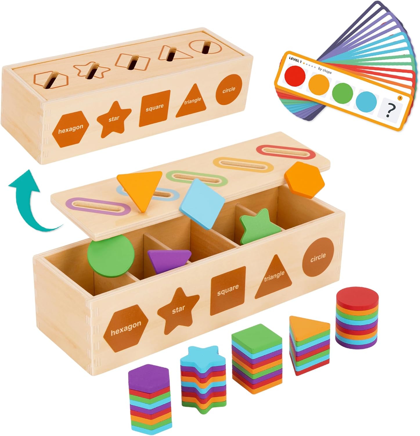 Thumbnail 6 de KMTJT Montessori Colour Sorting Toy for 2-Year-Olds