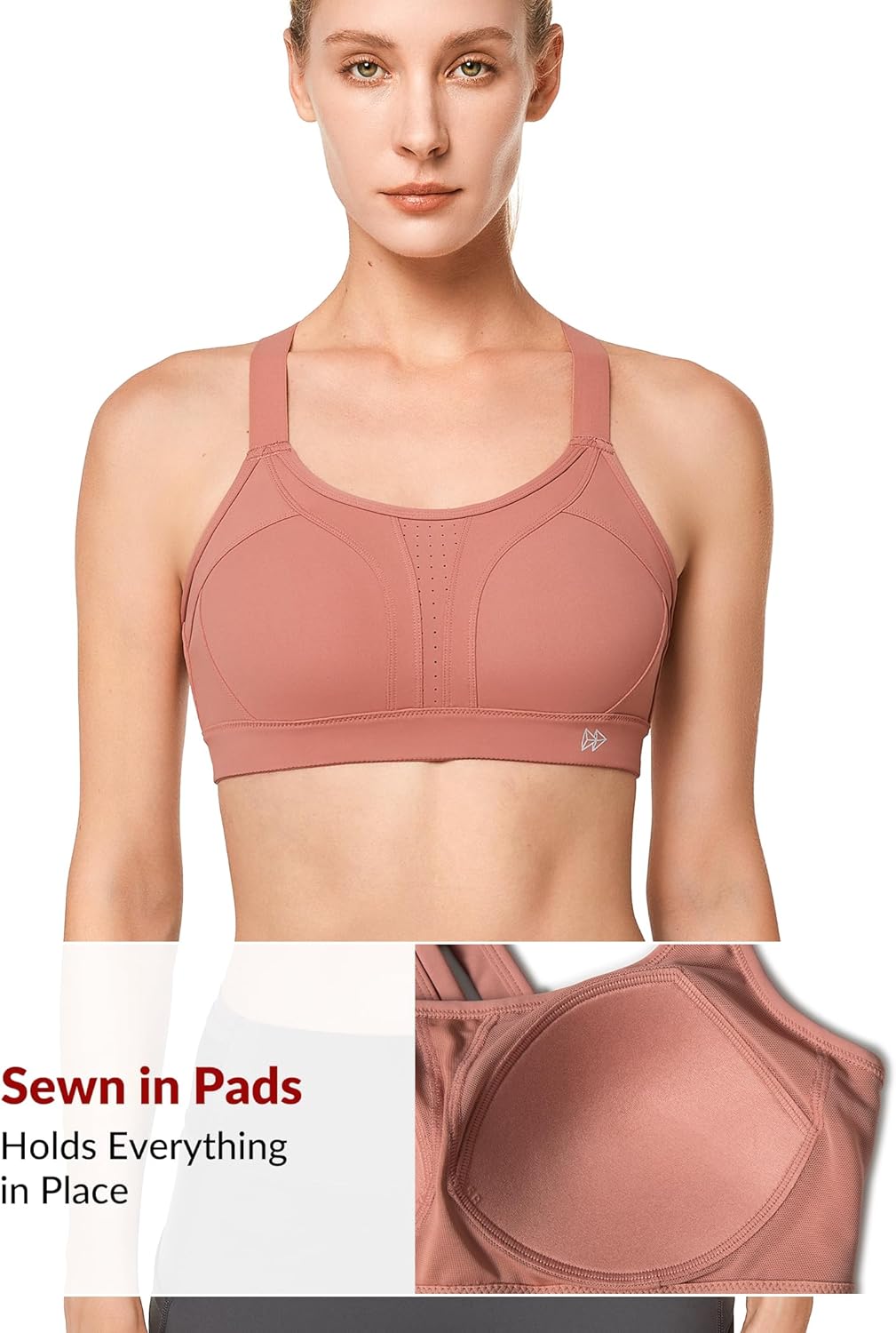 Thumbnail 1 de Yvette Sports Bra High Impact Adjustable Criss Cross Back — Full Support for Large Bust