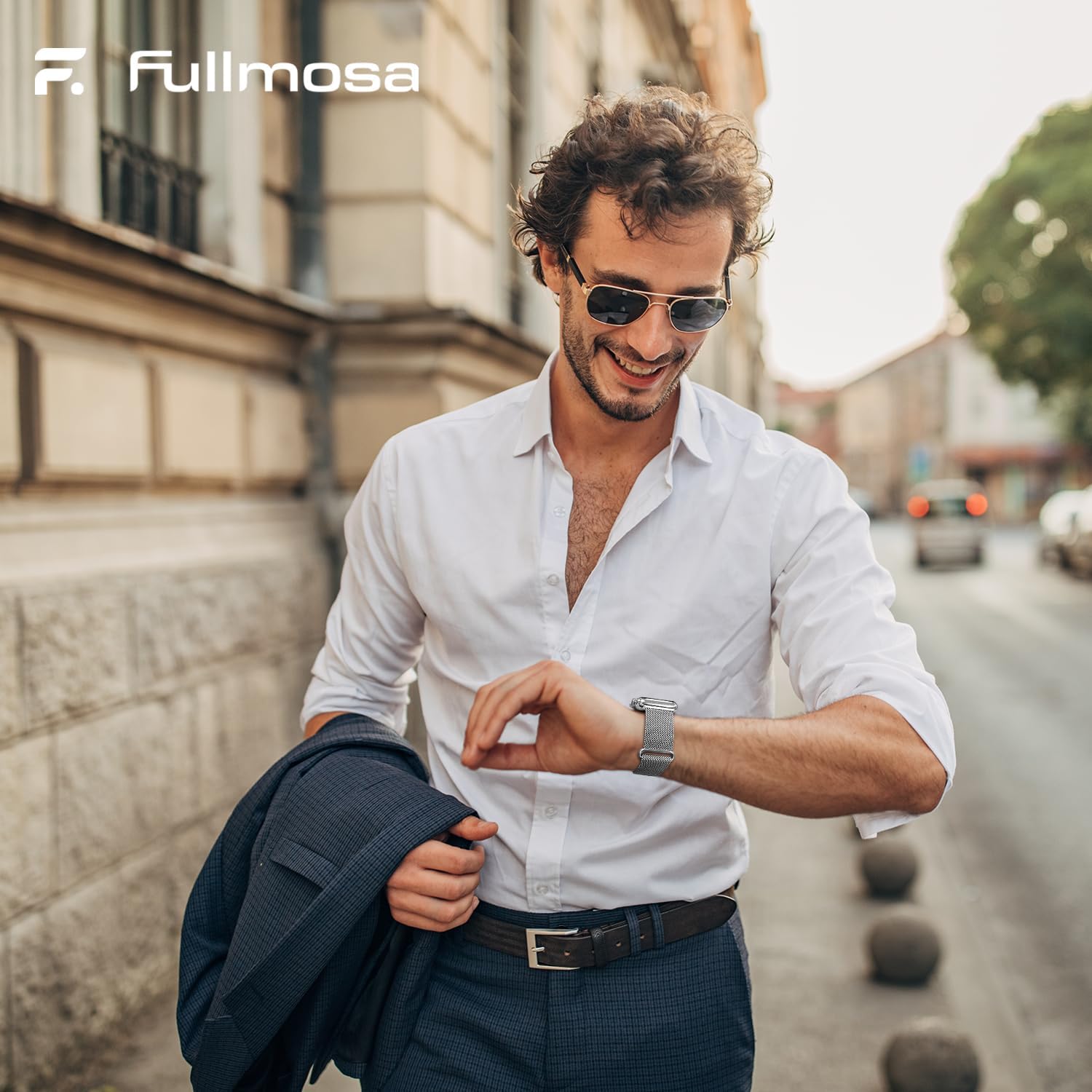 Thumbnail 2 de Fullmosa Stainless Steel Milanese Loop Apple Watch Band (Compatible 49mm–38mm)