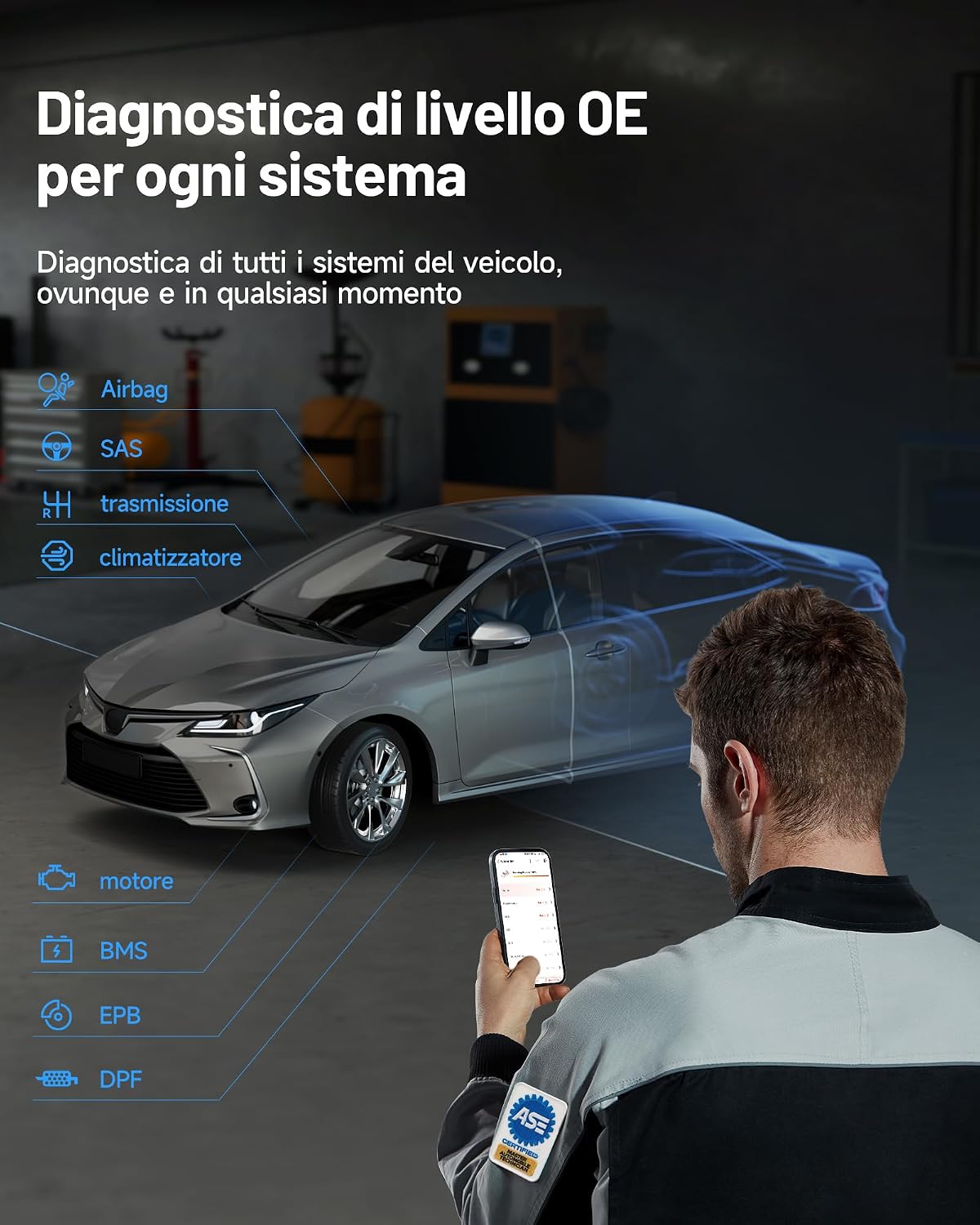 Detalle de TOPDON TopScan Master Diagnosi Auto OBD2 Bluetooth con CAN FD/DoIP e accesso SGW per iOS e Android