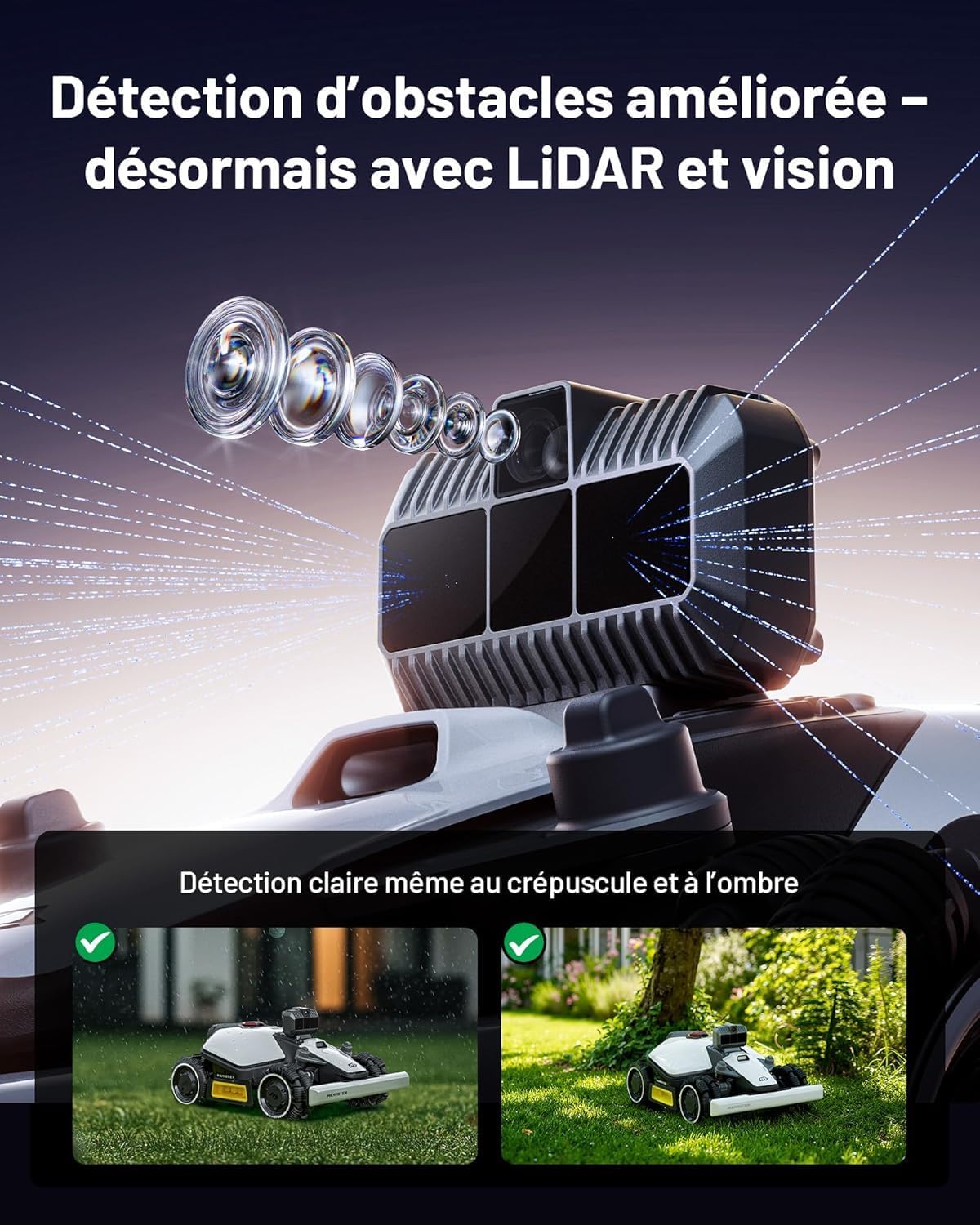 Thumbnail 5 de MAMMOTION LUBA Mini AWD LiDAR – Robot Tondeuse autonome avec cartographie 3D et LiDAR