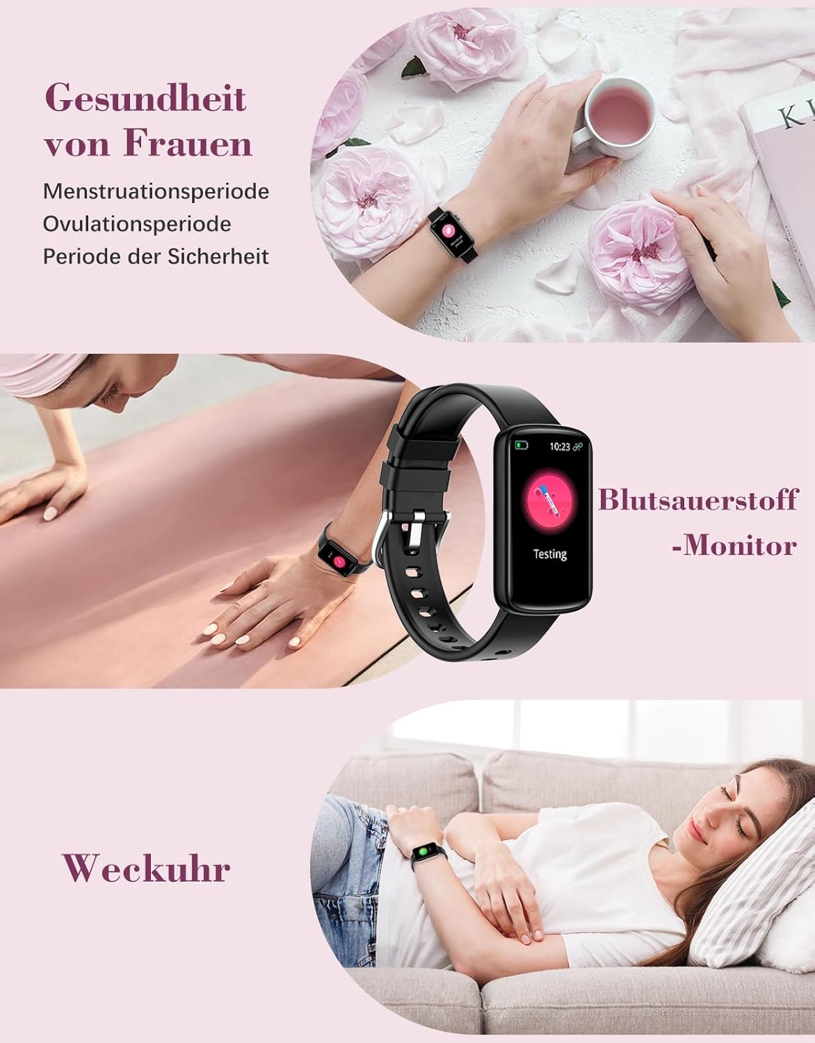 Thumbnail 4 de SHANG WING Smartwatch Damen Fitnessuhr mit SpO2