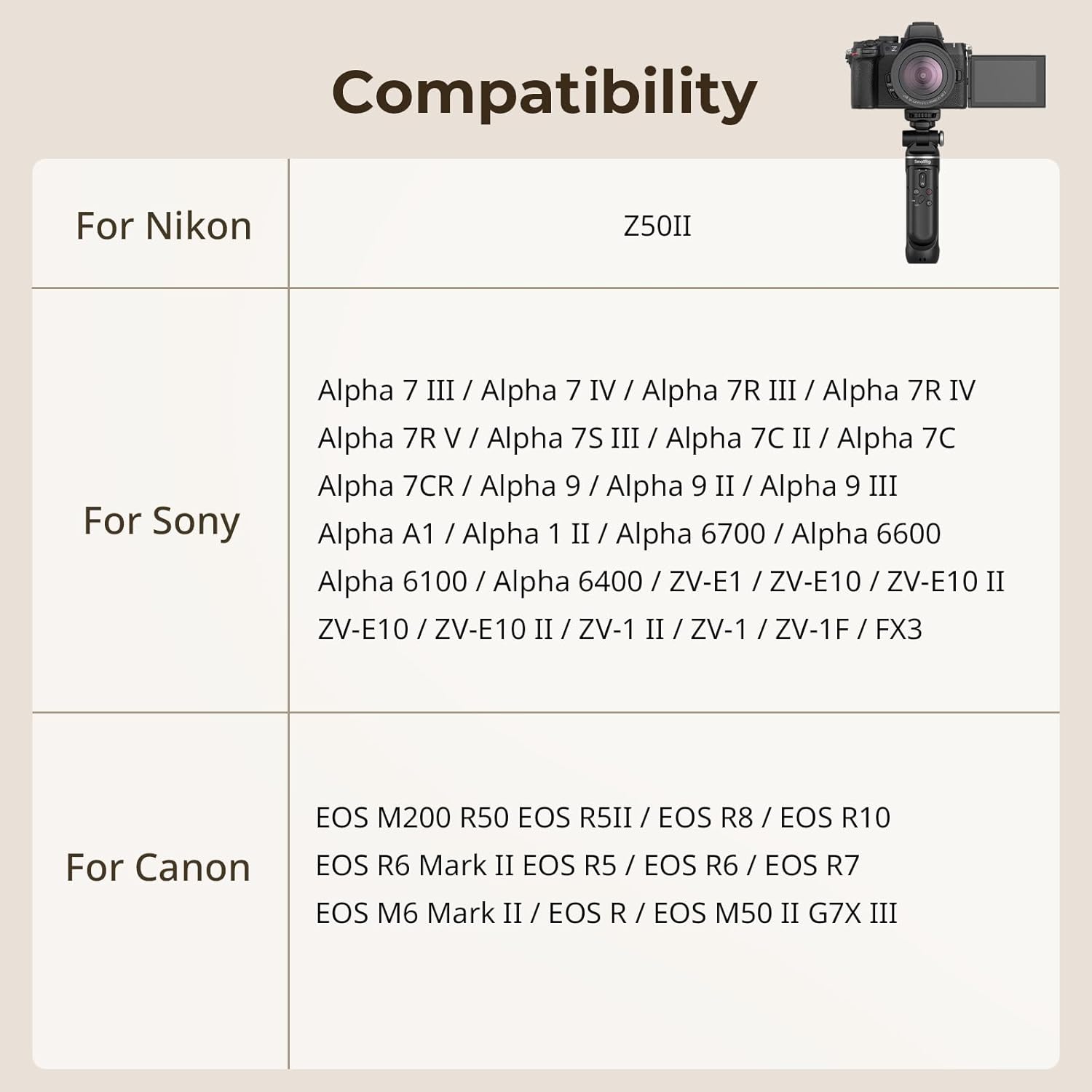 Thumbnail 2 de SmallRig SR-RG2 kabelloser Aufnahmegriff mit Selfie-Stick & Funk-Fernbedienung (für Nikon, Canon, Sony) – 4551