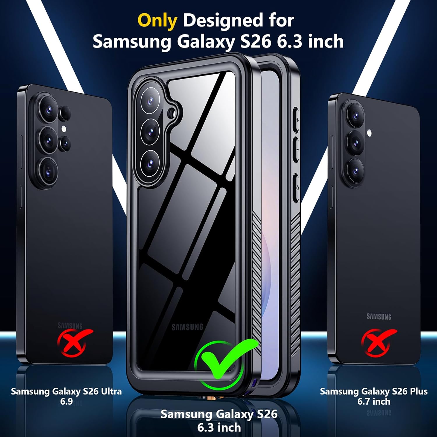 Thumbnail 2 de SPIDERCASE Waterproof Case for Samsung Galaxy S26 (IP68) With Built-in Screen & Camera Lens Protector