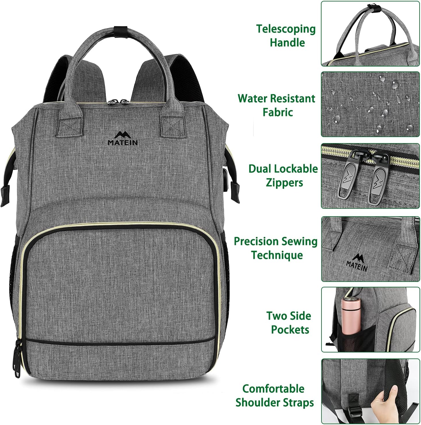 Thumbnail 5 de MATEIN Mochila para Almuerzo y Laptop 17"