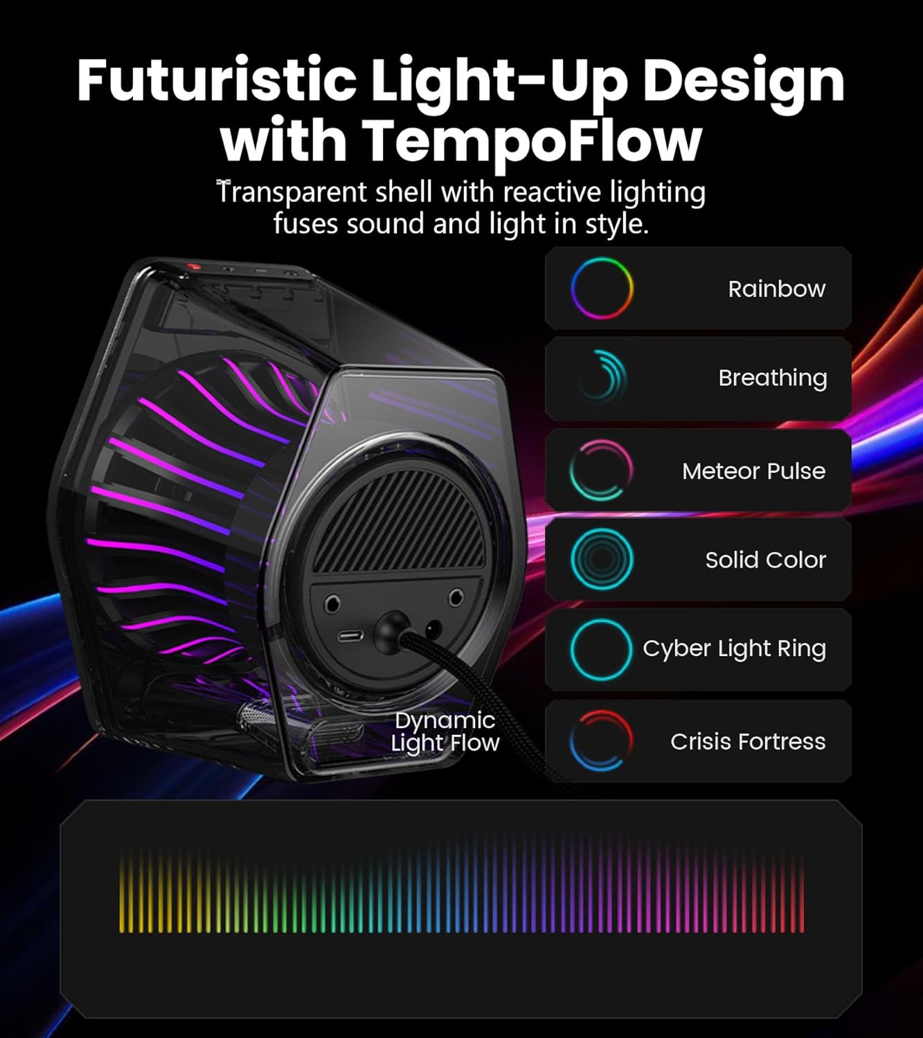 Detalle 2 de Edifier G2000 Pro Bluetooth Computer-Lautsprecher mit 7.1 Virtual Surround, RGB und USB/AUX (Weiß)