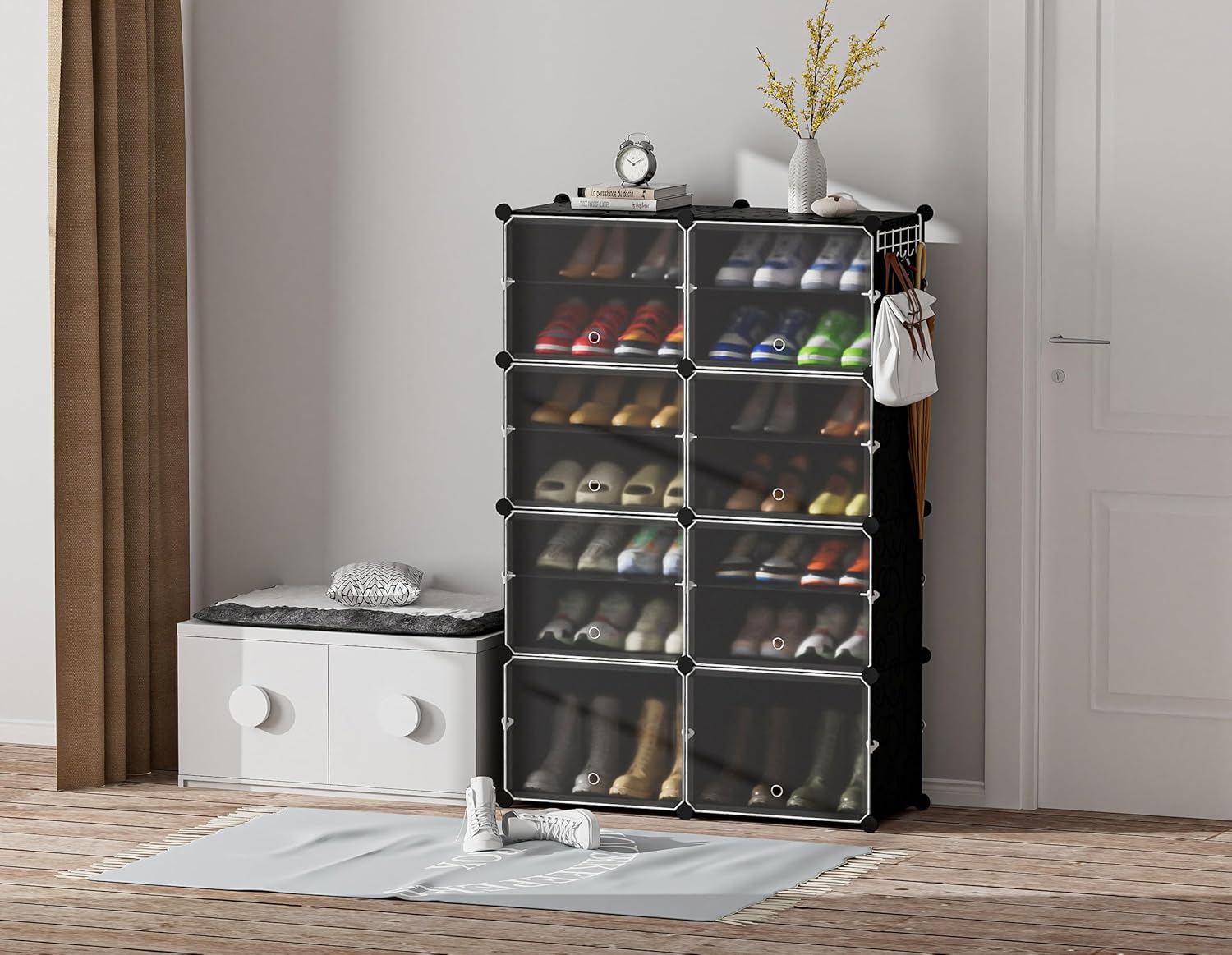 Detalle 2 de HOMIDEC 8-Tier Shoe Storage Cabinet for 32 Pairs