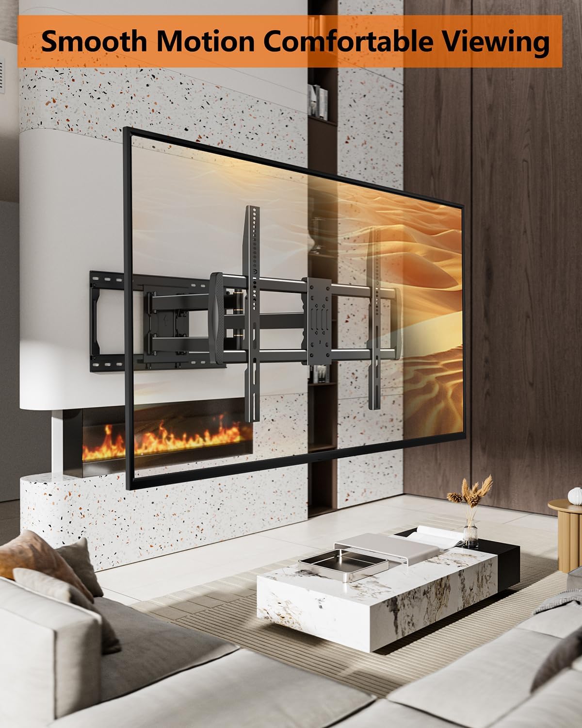 Thumbnail 6 de FORGING MOUNT Heavy Duty TV Wall Mount for 42-110" TVs up to 220 lbs with 8.2" Sliding for Centering