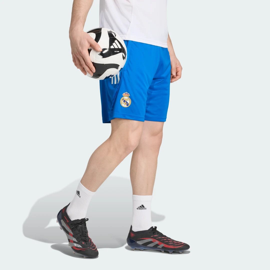 Detalle de Adidas Pantalón corto de entrenamiento Real Madrid Tiro 25 Competition – azul