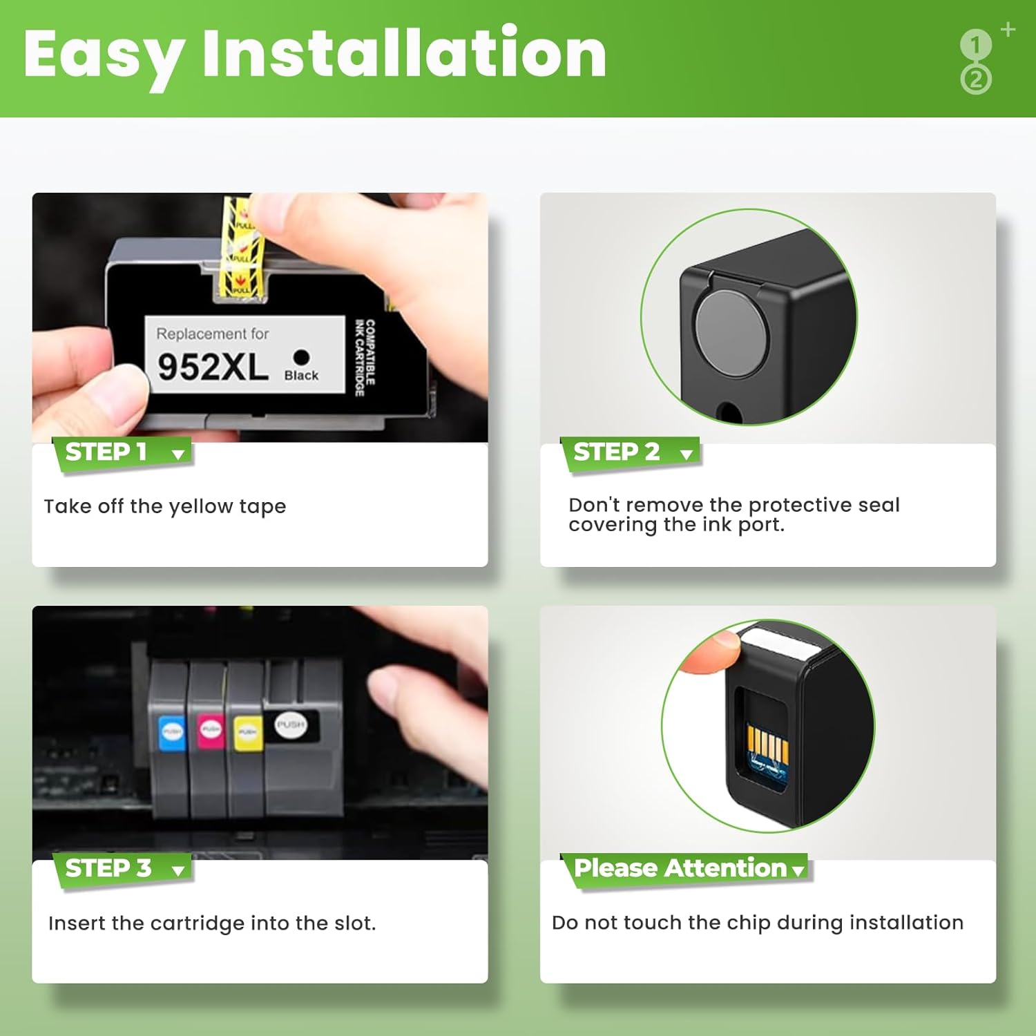 Thumbnail 4 de 952XL Ink Cartridges Combo Pack 4-Pack for HP OfficeJet Pro: Black, Cyan, Magenta, Yellow