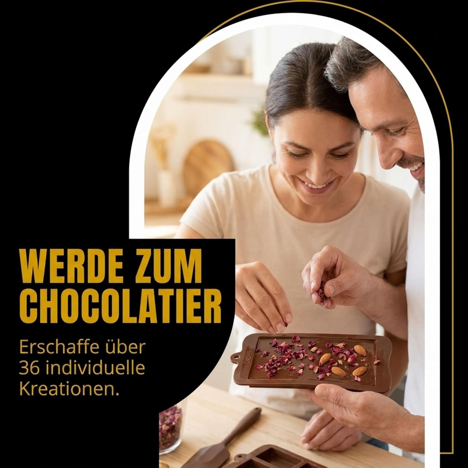 Thumbnail 4 de DIBYS DIY-Set Pralinen zum selber machen – Schokoladen-Kit mit natürlichen Zutaten & 12 Toppings