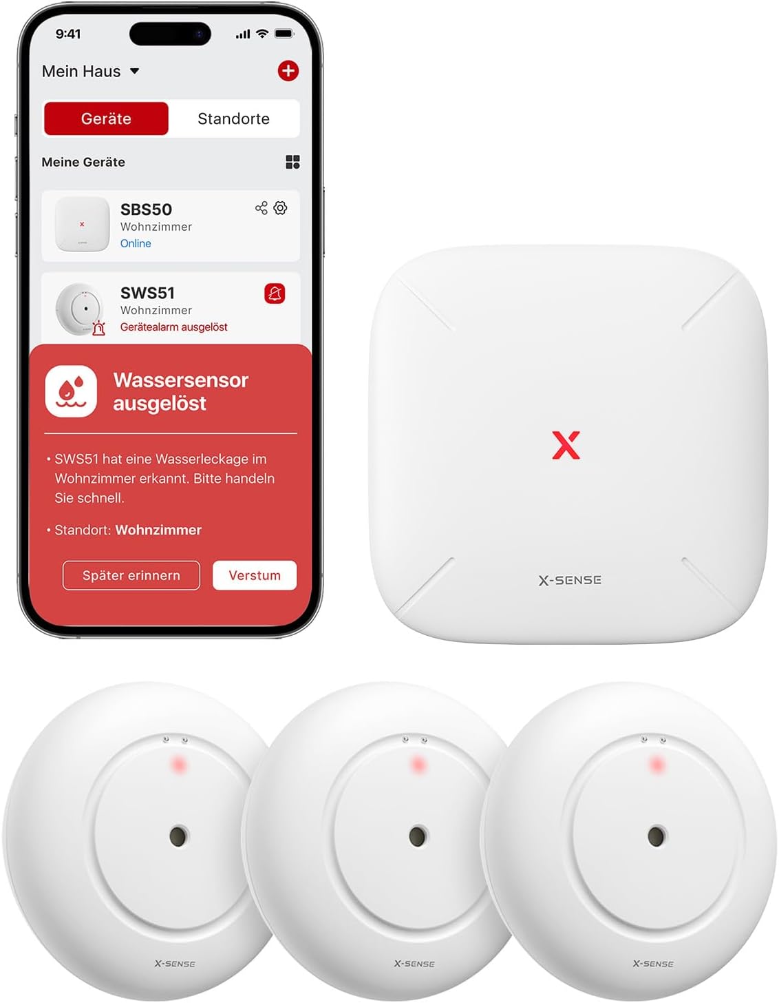 Detalle de X-Sense Smart Wassermelder 110 dB đą