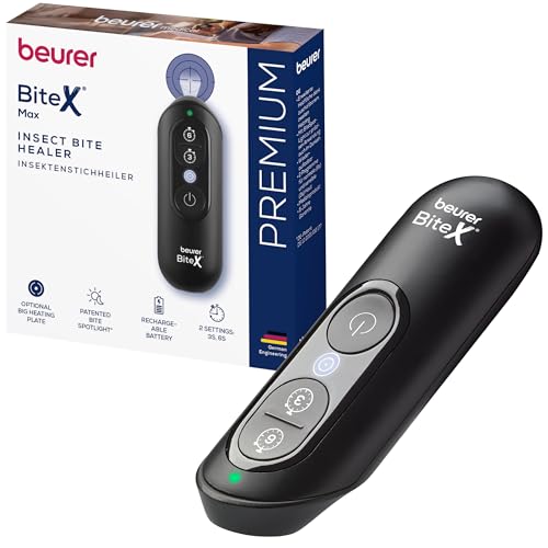 Detalle de Beurer BiteX Max Deep Black: alivio rápido para picaduras y mordeduras sin químicos