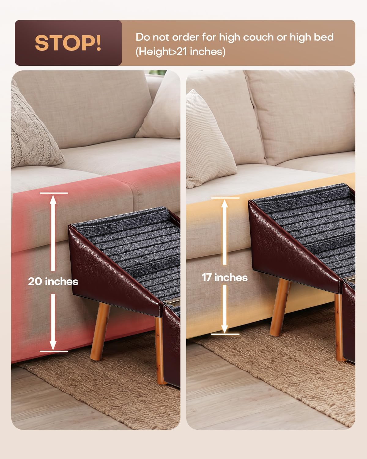 Detalle 2 de Dog Stairs, 4-Step Wooden