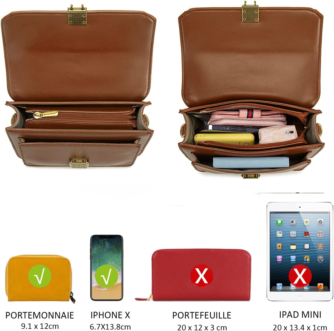 Thumbnail 5 de David Jones Piccola Borsa a Tracolla 21 cm