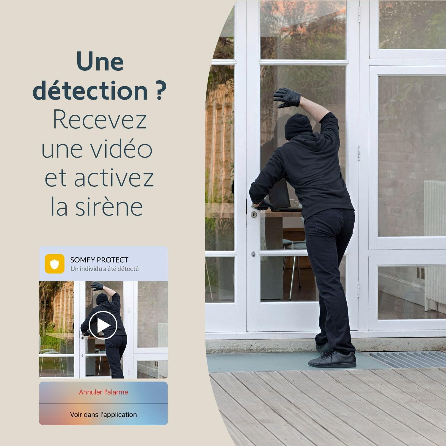 Thumbnail 4 de Somfy 1875341 – Pack de 2 Outdoor Cameras grises avec détection intelligente et sirène 110 dB